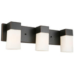 Ciara Springs - 3-Light Vanity Light - Oil Rubbed Bronze - Frosted Glass