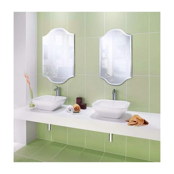 Double Crown Frameless 30" High Beveled Wall Mirror