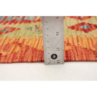 Flat-weave Sivas Navy, Red Wool Soft Kilim
