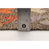 Flat-weave Sivas Grey, Purple Wool Soft Kilim