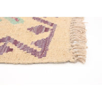 Flat-weave Sivas Ivory, Red Wool Kilim