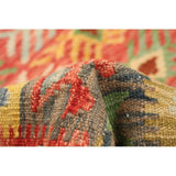Flat-weave Sivas Red Wool Soft Kilim