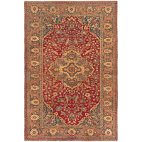 Hand-knotted Anatolian Vintage Dark Red Wool Soft Rug