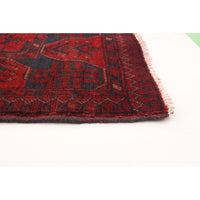 Hand-knotted Finest Khal Mohammadi Red Wool Soft Rug