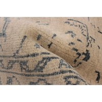 Hand-knotted La Seda Cream Silk, Wool Soft Rug