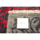 Hand-knotted Signature Collection Red, Grey Wool Soft Rug