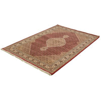 Hand-knotted Tabriz Haj Red Wool Soft Rug