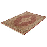 Hand-knotted Tabriz Haj Red Wool Soft Rug