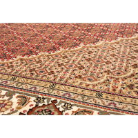 Hand-knotted Tabriz Haj Red Wool Soft Rug