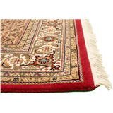 Hand-knotted Tabriz Haj Red Wool Soft Rug