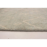 Hand-knotted Tangier Green Wool Soft Rug