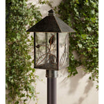 French Garden 17" High Glass and Bronze Outdoor Post Light