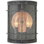 Hinkley Newport 9"W Aged Zinc 2 Candle Outdoor Wall Light