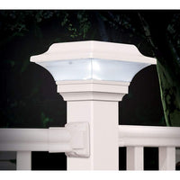 Imperial White Solar Powered LED Outdoor Post Cap