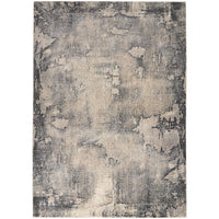 Blues/ Neutral Distressed Abstract Soft Area Rug