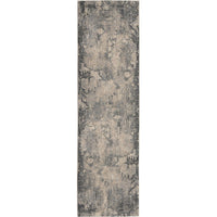 Blues/ Neutral Distressed Abstract Soft Area Rug