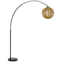 Lakeside Dark Bronze Adjustable Arc Floor Lamp