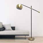 Lalia Antique Brass and Matte Black Swivel Floor Lamp