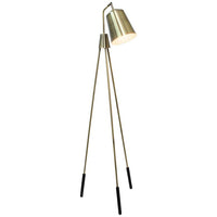 Lalia Antique Brass Tripod Floor Lamp