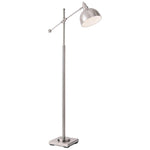 Lite Source Cupola Brushed Nickel Floor Lamp With Swing Arm