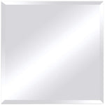 Frameless Beveled 30" Wide Square Wall Mirror