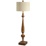 Myra Medium Brown and Cream Wash Floor Lamp