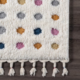 Behati High-Low Polka Dot Tassel Area Rug