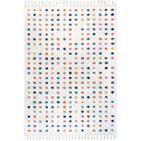 Behati High-Low Polka Dot Tassel Area Rug