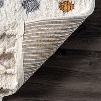 Behati High-Low Polka Dot Tassel Area Rug