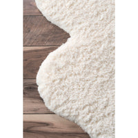Handmade Faux Sheepskin  Ivory White Soft Plush Shag Area Rug
