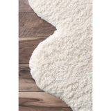 Handmade Faux Sheepskin  Ivory White Soft Plush Shag Area Rug