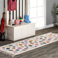Maybelle Braided Tassle Modern Area Rug