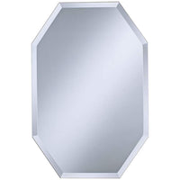 Octagonal Frameless 20" x 30" Beveled Wall Mirror
