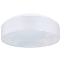 Palomaro Integrated LED Ceiling Light w/ White Glass And Fabric Shade