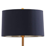 Port 68 Cairo Gray and Age brass Floor Lamp with Tray Table