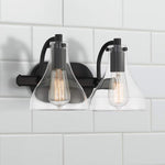 Sorren 13.25" Wide Matte Black 2-Light Wall Sconce