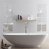 Geometric 3D Mirror Wall Decal Sticker - 10pcs/lot