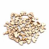 Mixed Rustic Wooden Heart Shaped - 100pcs