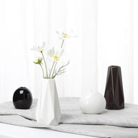 White Black Ceramic Tabletop Vase