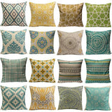 Vintage Geometric Floral Throw Pillow Covers