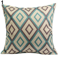 Vintage Geometric Floral Throw Pillow Covers