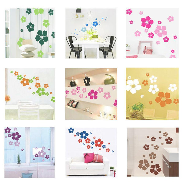 1pc Removable Beautiful Flowers Wall Sticker