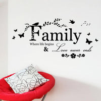 Wall Lettering Art Words Decal Sticker - Family Quote