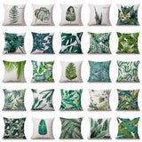 Tropic Tree Green Throw Pillow Covers