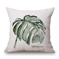 Tropic Tree Green Throw Pillow Covers