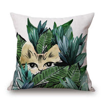 Tropic Tree Green Throw Pillow Covers