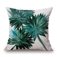 Tropic Tree Green Throw Pillow Covers