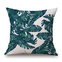 Tropic Tree Green Throw Pillow Covers