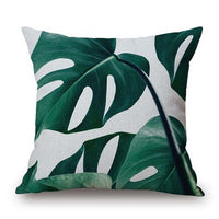 Tropic Tree Green Throw Pillow Covers