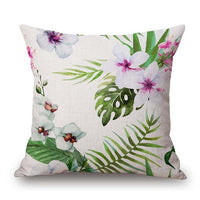 Tropic Tree Green Throw Pillow Covers